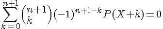 \Large{\sum_{k=0}^{n+1} \(n+1\\k\) (-1)^{n+1-k}P(X+k) = 0